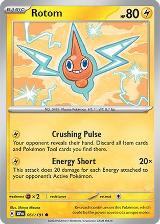 [PKM] Rotom (061/191) [Scarlet & Violet: Surging Sparks]
