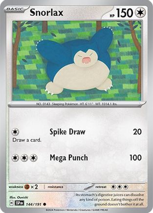 [PKM] Snorlax (144/191) [Scarlet & Violet: Surging Sparks]