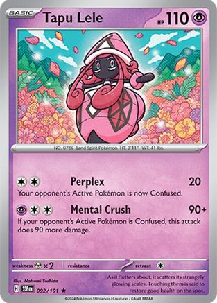 [PKM] Tapu Lele (092/191) [Scarlet & Violet: Surging Sparks]