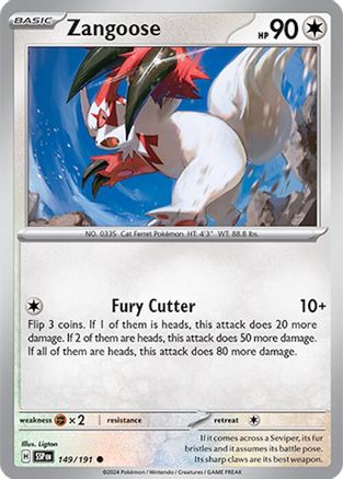 [PKM] Zangoose (149/191) [Scarlet & Violet: Surging Sparks]