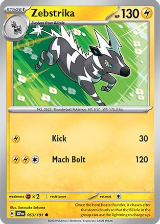 [PKM] Zebstrika (063/191) [Scarlet & Violet: Surging Sparks]