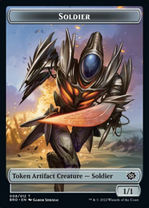 {T} Powerstone // Soldier (008) Double-Sided Token [The Brothers' War Tokens][TBRO 008]