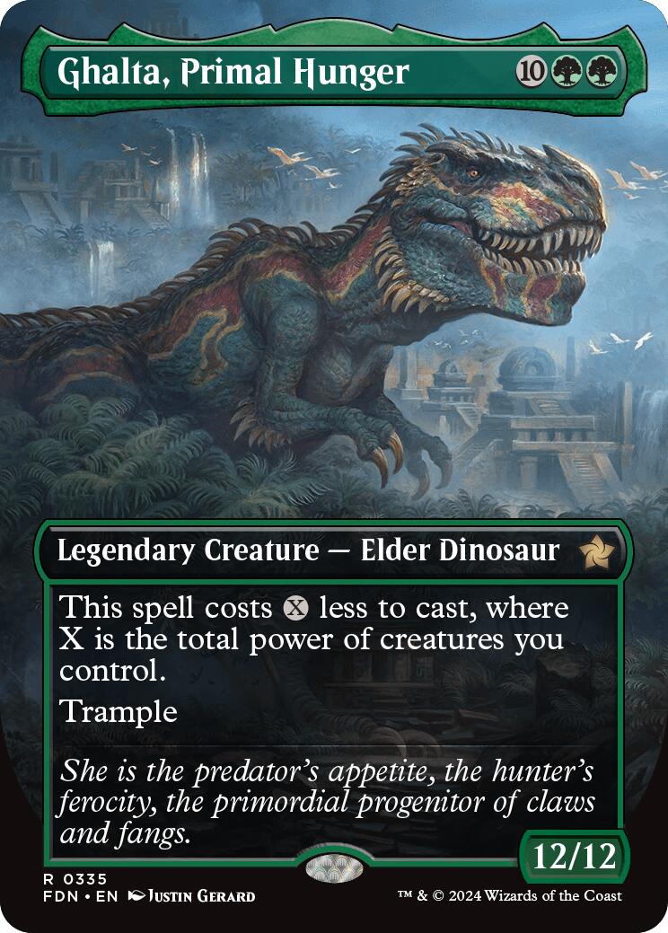 {@R} Ghalta, Primal Hunger (Borderless) [Foundations][FDN 335]