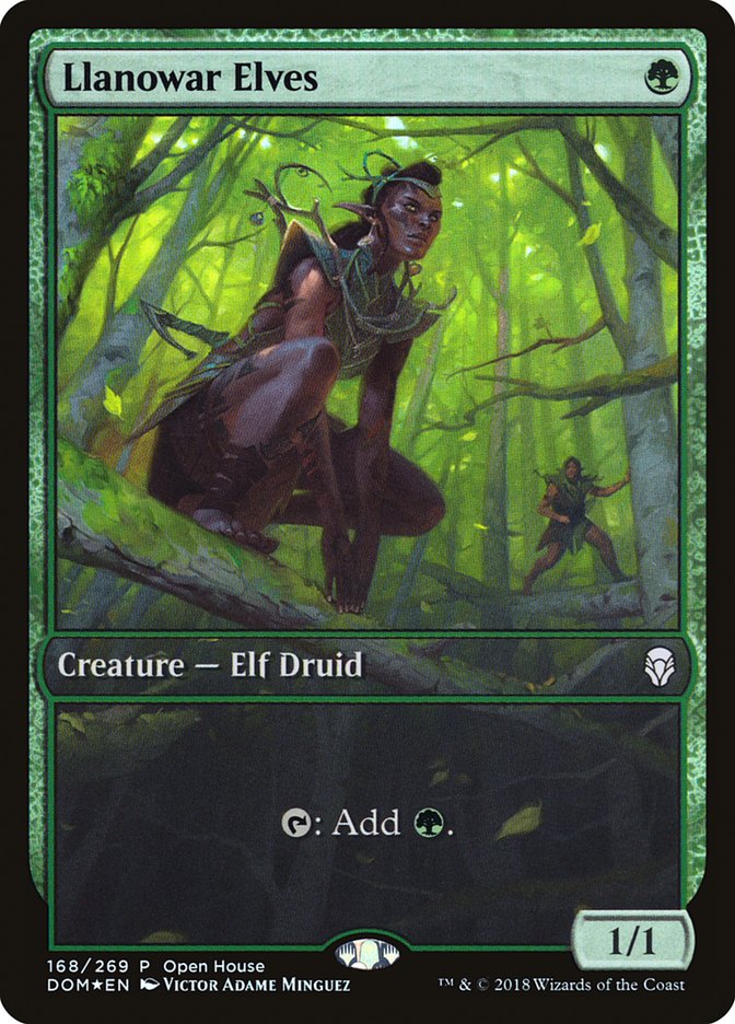 {C} Llanowar Elves (Open House) [Dominaria Promos][PA DOM 168]