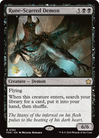 {@R} Rune-Scarred Demon [Foundations Prerelease Promos][PR FDN 184]