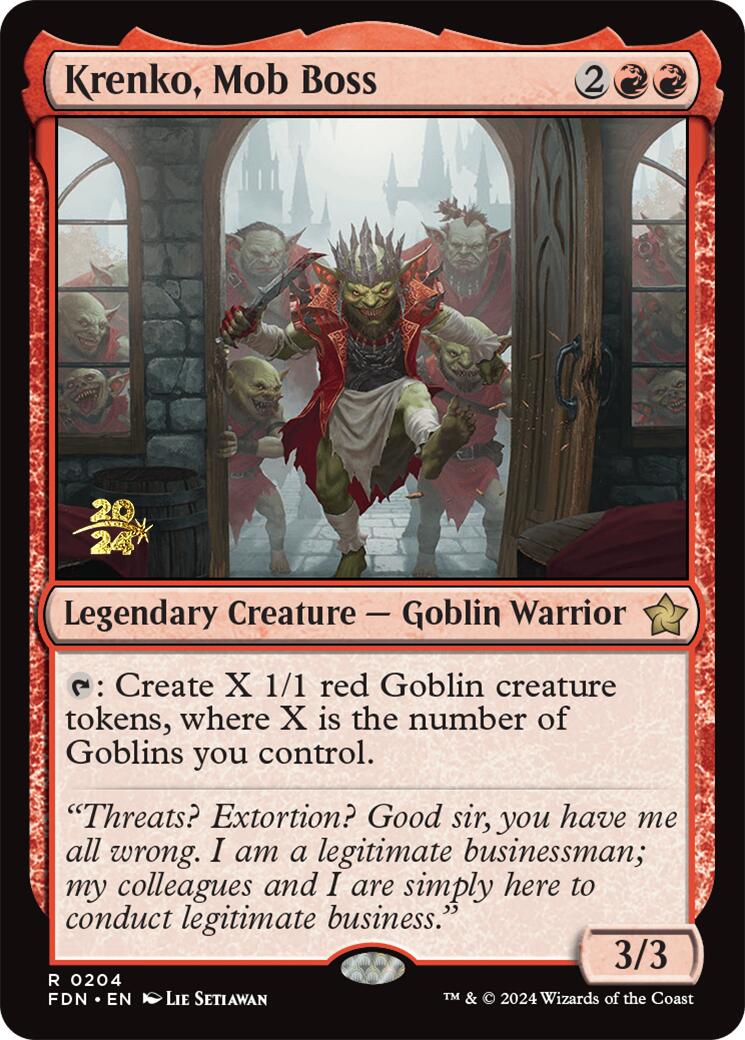 {@R} Krenko, Mob Boss [Foundations Prerelease Promos][PR FDN 204]