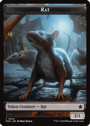 Rat // Zombie Double-Sided Token [Foundations Tokens]