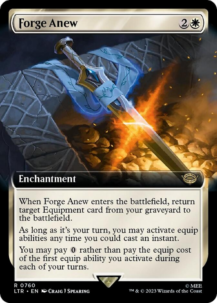 {R} Forge Anew (Extended Art) (Surge Foil) [The Lord of the Rings: Tales of Middle-Earth][LTR 760]