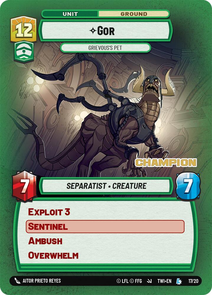{SW-R}Gor - Grievous's Pet (Champion) (17/20) [Twilight of the Republic Store Showdown Promo]