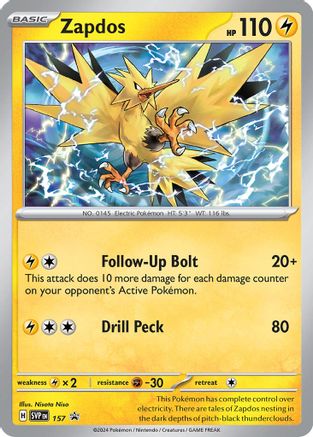 [PKM] Zapdos (157) [Scarlet & Violet: Black Star Promos]