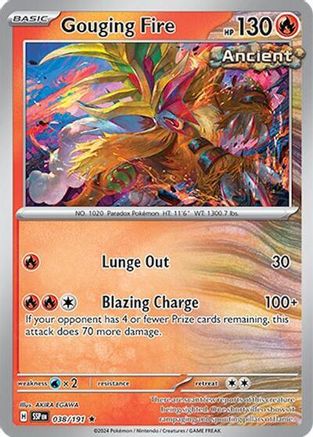 [PKM] Gouging Fire (038/191) (Deck Exclusives) [Scarlet & Violet: Surging Sparks]