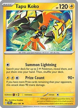 [PKM] Tapu Koko (065/191) (Deck Exclusives) [Scarlet & Violet: Surging Sparks]