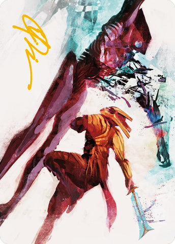 {A} Hexgold Slash Art Card (Gold-Stamped Signature) [Phyrexia: All Will Be One Art Series][GS AONE 030]