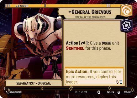 {SW-LD}General Grievous - General of the Droid Armies (Hyperspace) (002/002) [Twilight of the Republic Prerelease Promo]
