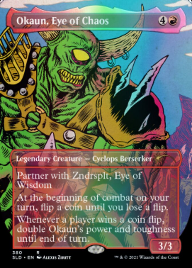 {R} Okaun, Eye of Chaos // Okaun, Eye of Chaos (Borderless) [Secret Lair Drop Series][SLD 380]