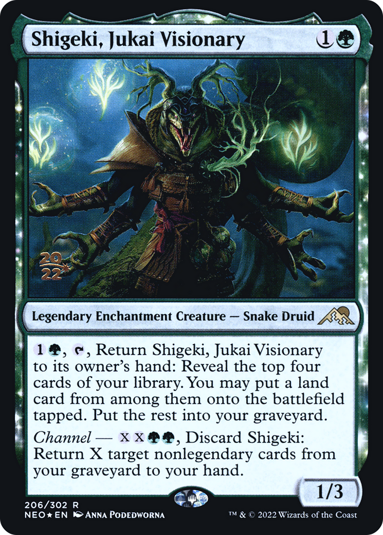 {R} Shigeki, Jukai Visionary [Kamigawa: Neon Dynasty Prerelease Promos][PR NEO 206]