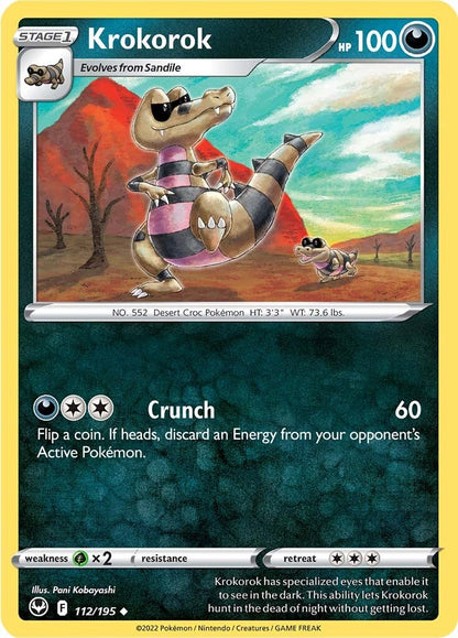 [PKM] Krokorok (112/195) [Sword & Shield: Silver Tempest]