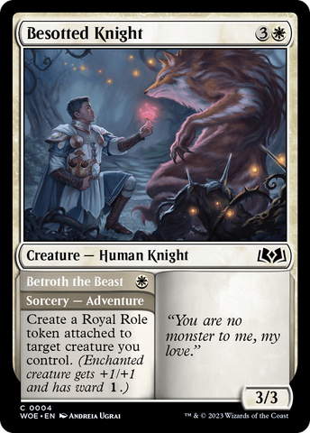 {@C} Besotted Knight // Betroth the Beast [Wilds of Eldraine][WOE 004]