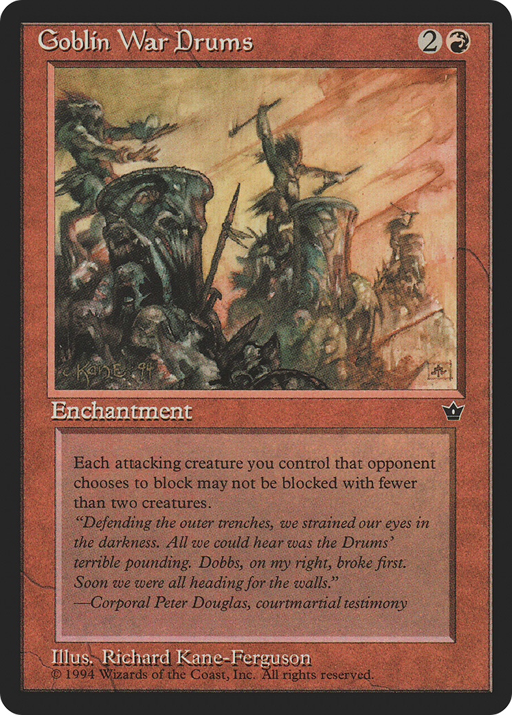 {C} Goblin War Drums (Richard Kane Ferguson) [Fallen Empires][FEM 058]