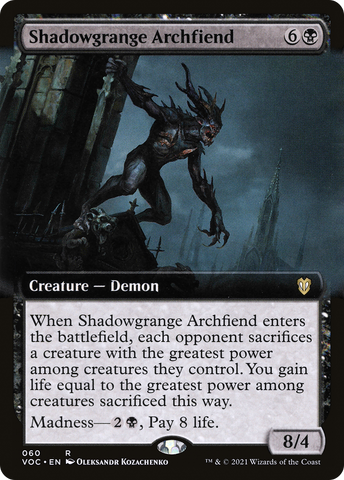 {R} Shadowgrange Archfiend (Extended Art) [Innistrad: Crimson Vow Commander][VOC 060]
