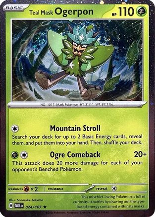 [PKM] Teal Mask Ogerpon (024/167) (Cosmos Holo) [Miscellaneous Cards]