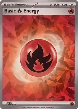 [PKM BE] Basic Fire Energy (010) (Cracked Ice Holo) [Scarlet & Violet: Stellar Crown]