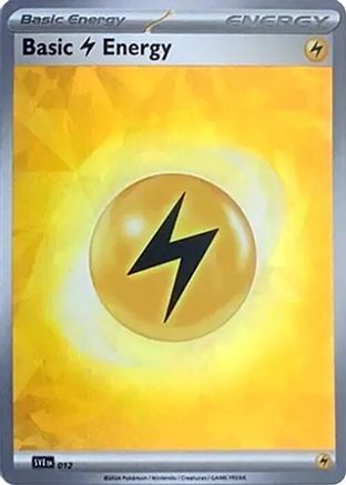 [PKM BE] Basic Lightning Energy (012) (Cracked Ice Holo) [Scarlet & Violet: Stellar Crown]