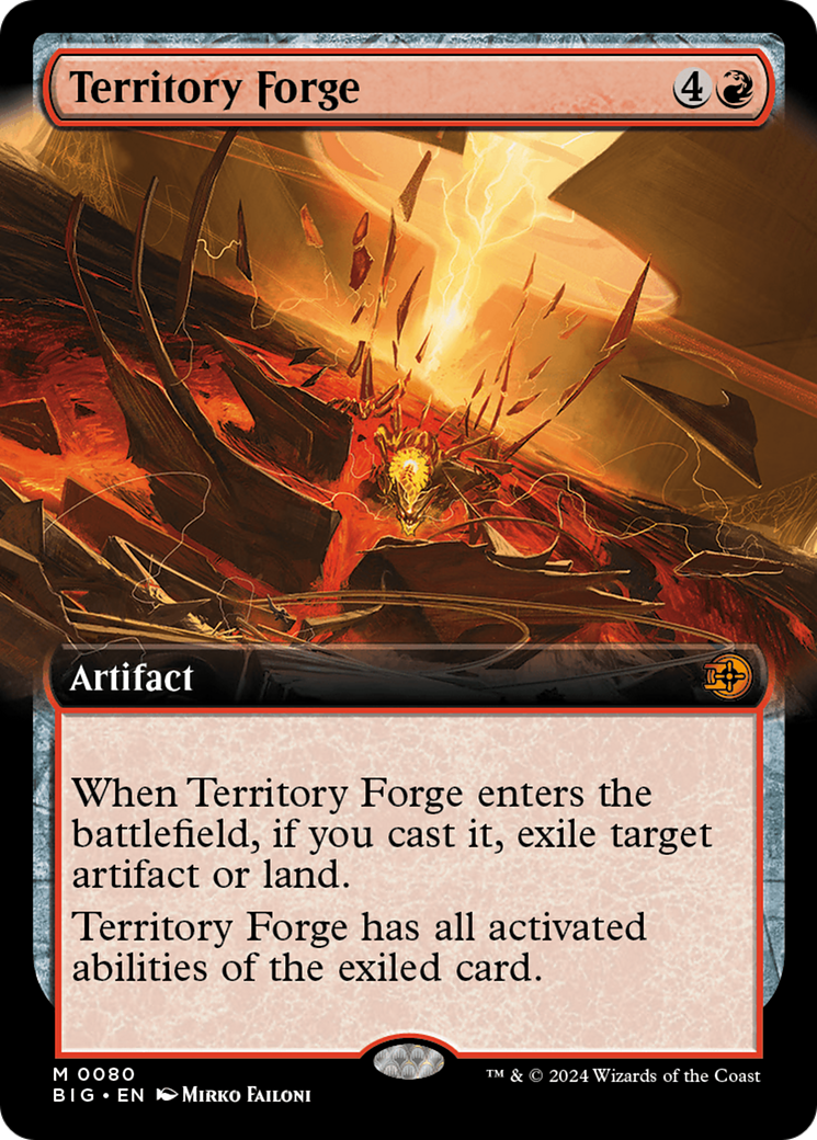 {@R} Territory Forge (Extended Art) [Outlaws of Thunder Junction: The Big Score][BIG 080]