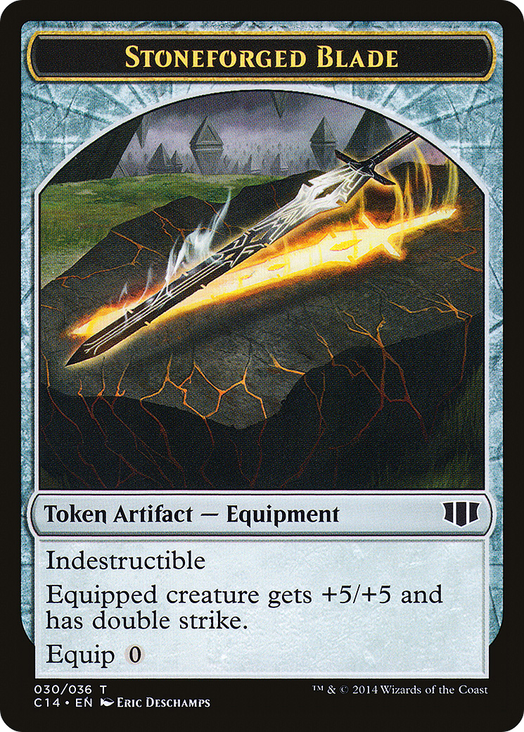 {T} Stoneforged Blade // Germ Double-sided Token [Commander 2014 Tokens][TC14 030]