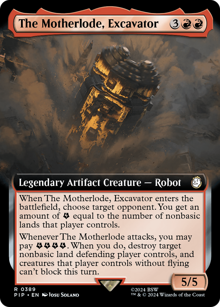 {R} The Motherlode, Excavator (Extended Art) [Fallout][PIP 389]