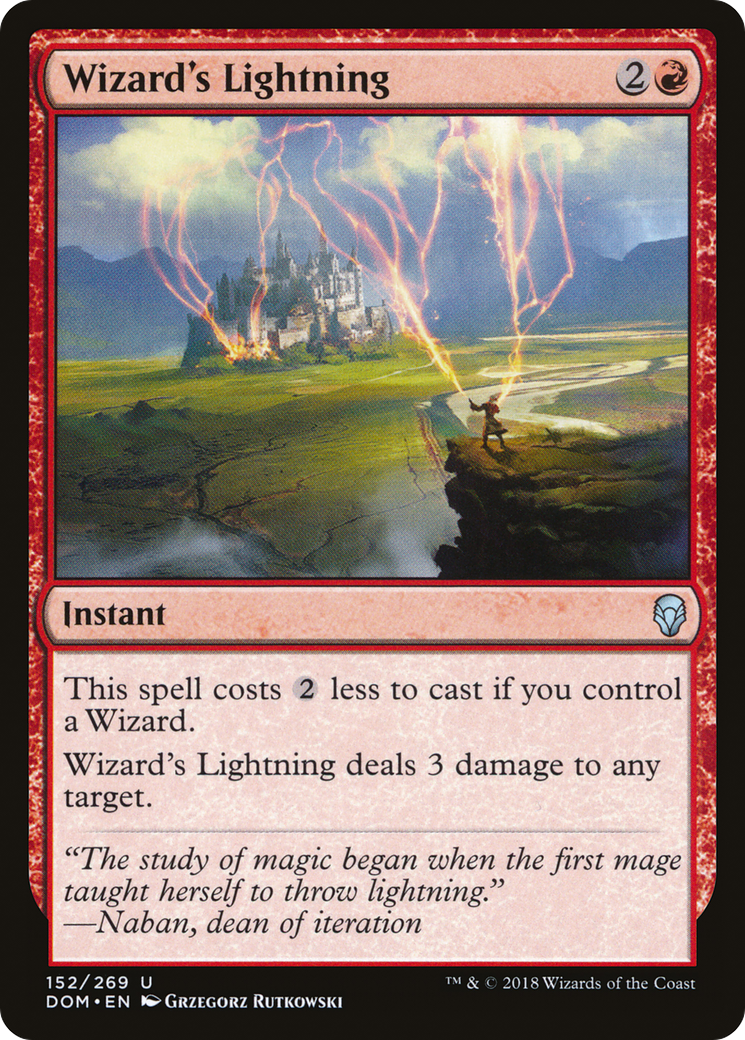 {C} Wizard's Lightning [Dominaria][DOM 152] - Misty Mountain Games