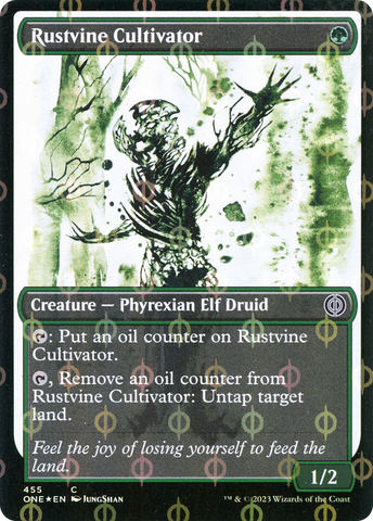 {C} Rustvine Cultivator (Showcase Ichor Step-and-Compleat Foil) [Phyrexia: All Will Be One][ONE 455]