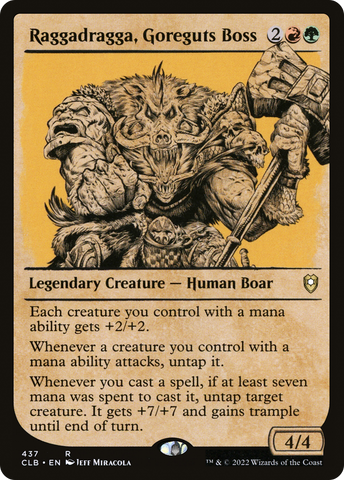 {R} Raggadragga, Goreguts Boss (Showcase) [Commander Legends: Battle for Baldur's Gate][CLB 437]