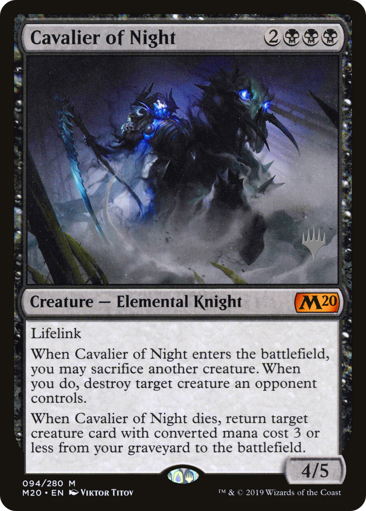{R} Cavalier of Night (Promo Pack) [Core Set 2020 Promos][PP M20 094]