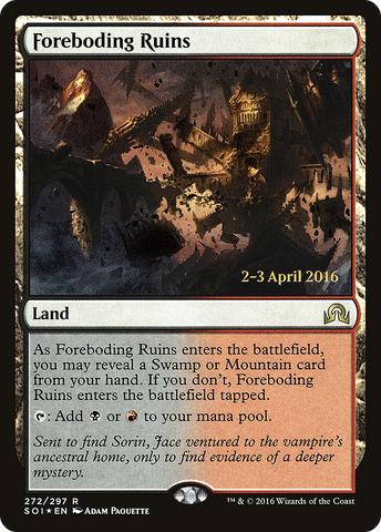 {R} Foreboding Ruins [Shadows over Innistrad Prerelease Promos][PR SOI 272]