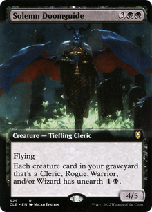{R} Solemn Doomguide (Extended Art) [Commander Legends: Battle for Baldur's Gate][CLB 625]