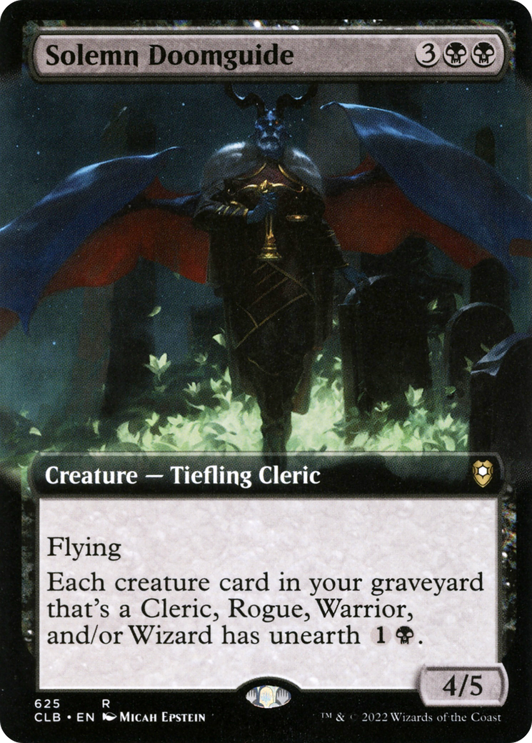 {R} Solemn Doomguide (Extended Art) [Commander Legends: Battle for Baldur's Gate][CLB 625]