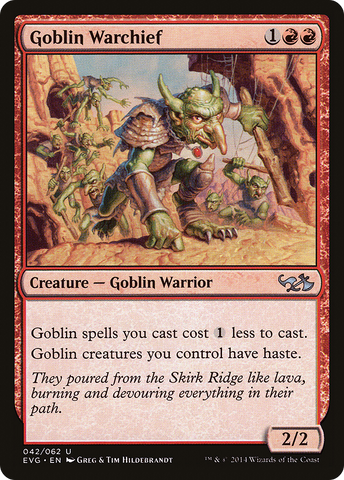 {C} Goblin Warchief (Elves vs. Goblins) [Duel Decks Anthology][EVG 042]