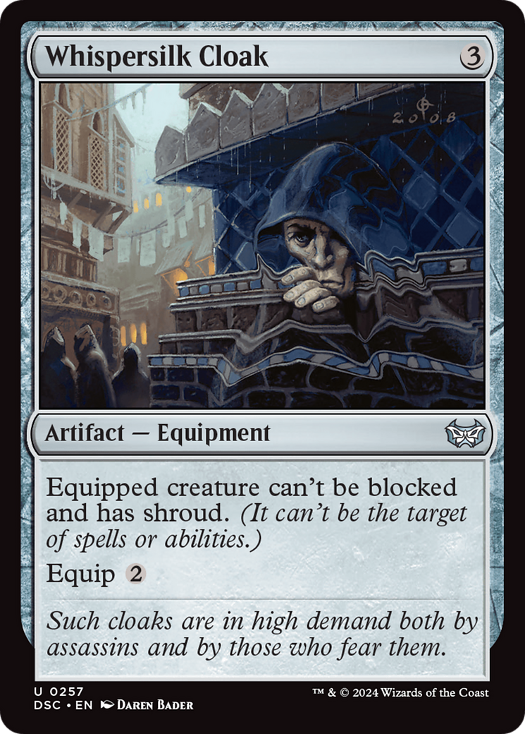 {C} Whispersilk Cloak [Duskmourn: House of Horror Commander][DSC 257]
