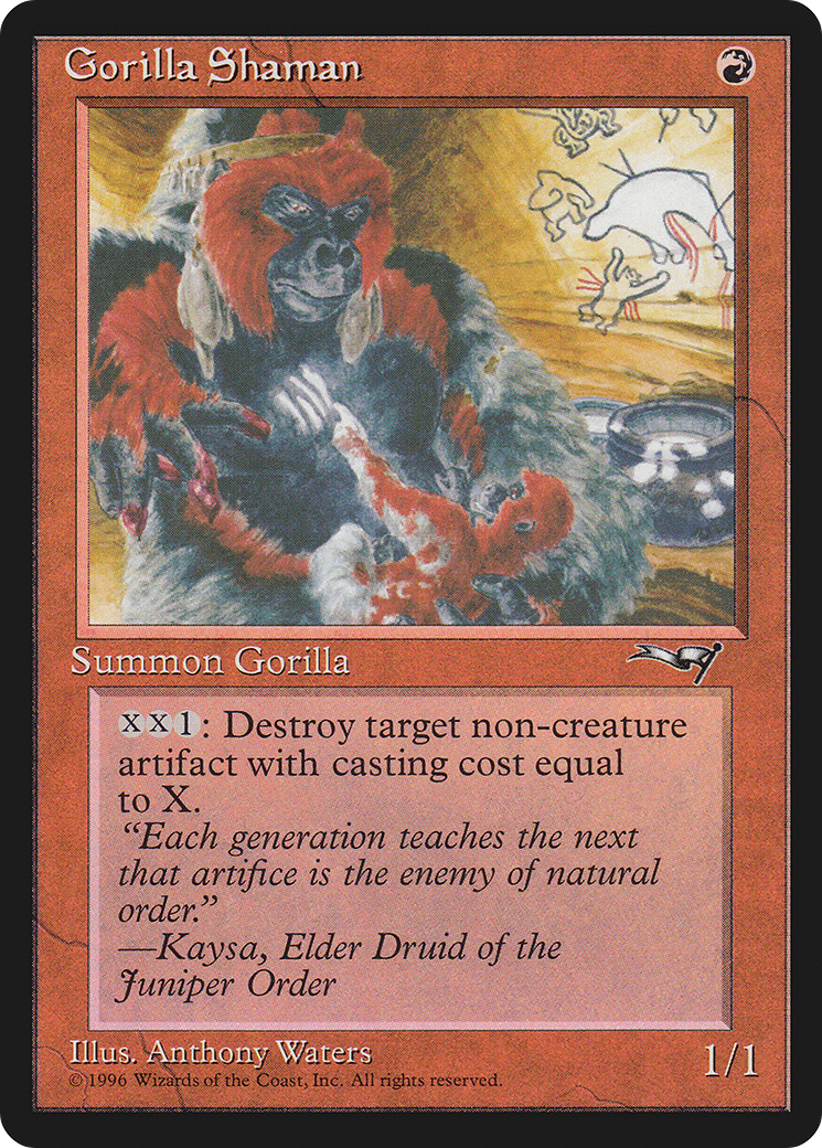 {C} Gorilla Shaman (Holding Child) [Alliances][ALL 72A]