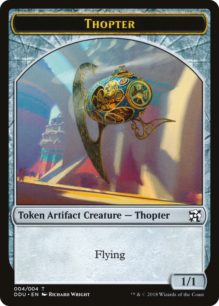 {T} Thopter Token (004/004) [Duel Decks: Elves vs. Inventors Tokens][TDDU 004]