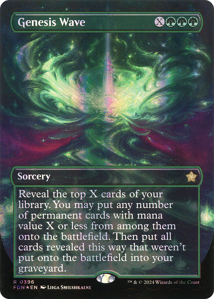 {@R} Genesis Wave (Borderless) (Mana Foil) [Foundations][FDN 396]