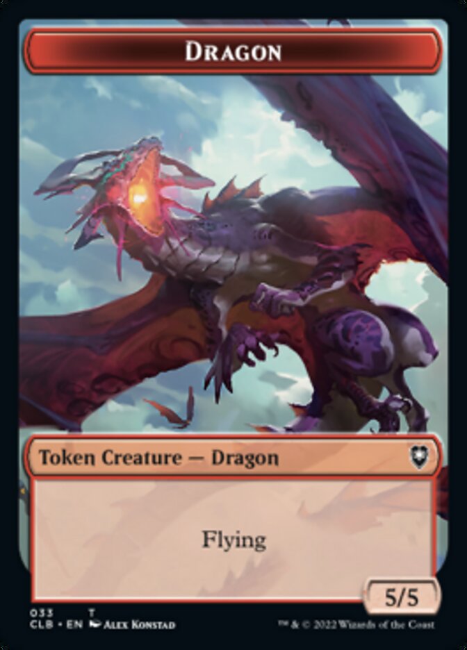 {T} Gold // Dragon Double-sided Token [Commander Legends: Battle for Baldur's Gate Tokens][TCLB 048]