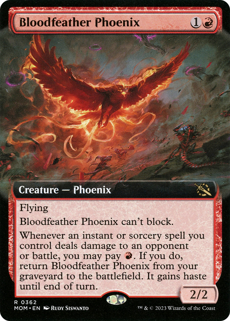 {R} Bloodfeather Phoenix (Extended Art) [March of the Machine][MOM 362]