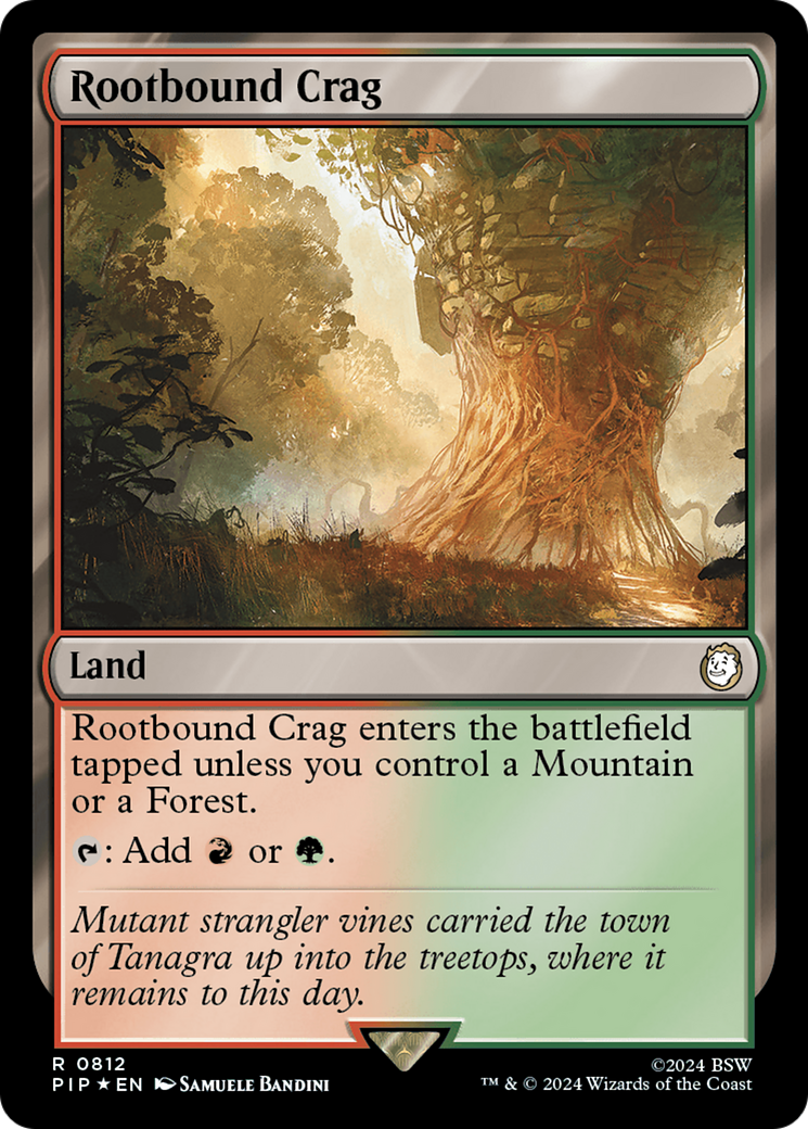 {R} Rootbound Crag (Surge Foil) [Fallout][PIP 812]