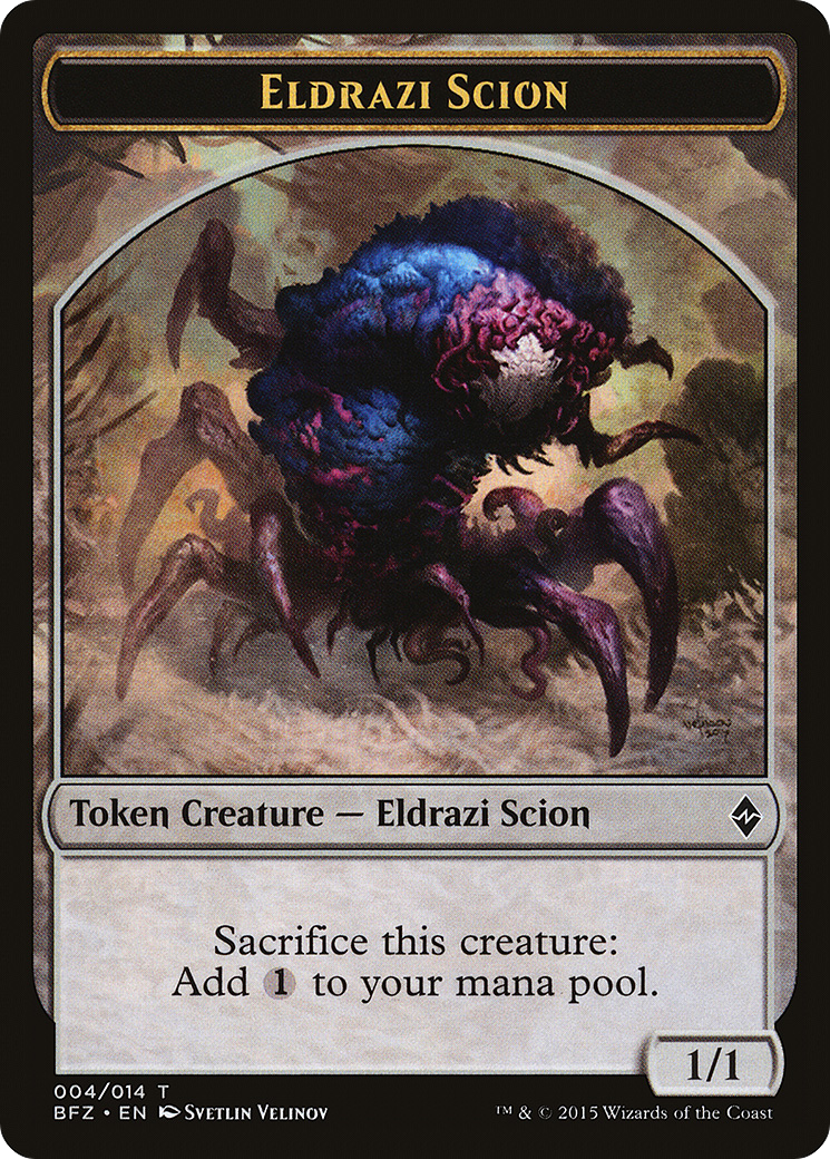 {T} Eldrazi Scion Token (004/014) [Battle for Zendikar Tokens][TBFZ 004]