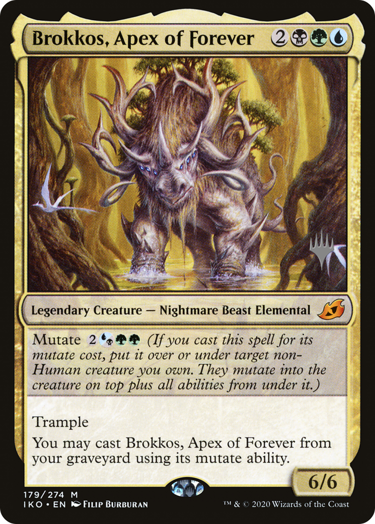 {R} Brokkos, Apex of Forever (Promo Pack) [Ikoria: Lair of Behemoths Promos][PP IKO 179]