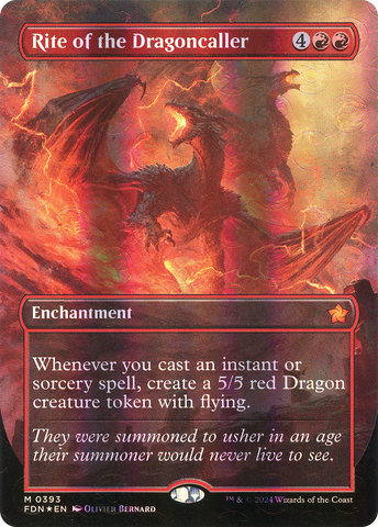 {@R} Rite of the Dragoncaller (Mana Foil) [Foundations][FDN 393]