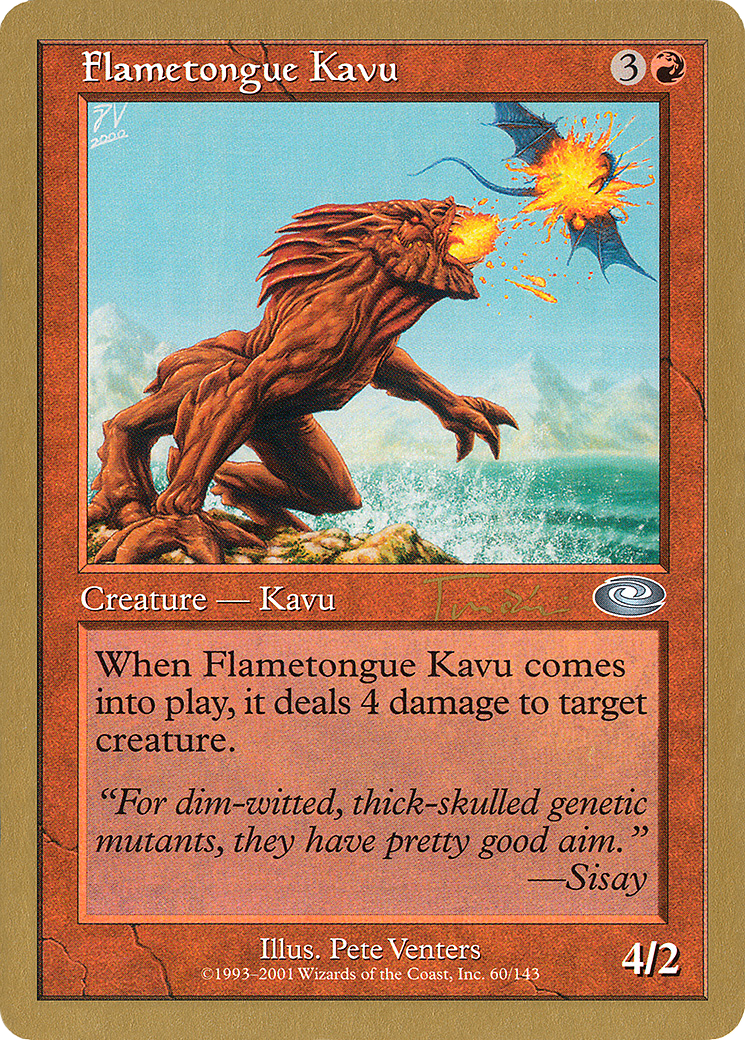 {C} Flametongue Kavu (Jan Tomcani) [World Championship Decks 2001][GB WC01 JT60]