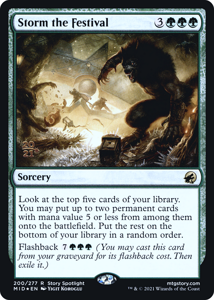 {R} Storm the Festival [Innistrad: Midnight Hunt Prerelease Promos][PR MID 200]